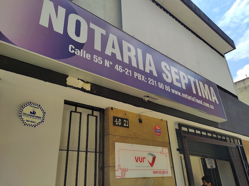 Notaría 7 de Medellín, barrio centro, Calle 55 # 46 – 21, cerca al Edificio Espejos